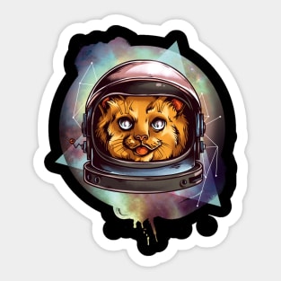 Astro Kitty Starry Night Sticker